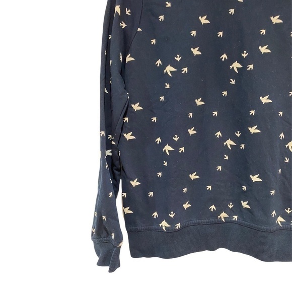 JACQUELINE DE YONG blue birds fitted sweatshirt EUC - Picture 3 of 4
